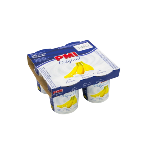 Yogurt de Plátano. 4 unid. 120 Gr c/u