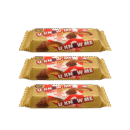 Galleta con caramelo recubierta de chocolate con leche. 3 unidades. 125 Gr c/u QUIK.