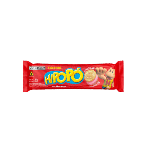 Galleta Rellena Sabor Fresa 80 Gr. Marca Hipopo