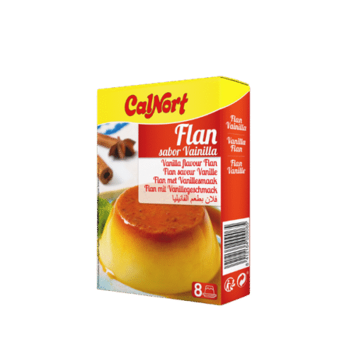 Flan Sabor Vainilla (2 sobres x 65g cada uno) Calnort