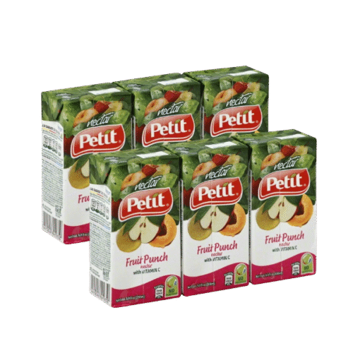 Néctar de Cocktel de Frutas. 6 unidades. Petit