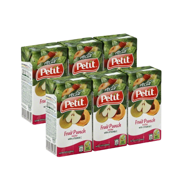 Néctar de Cocktel de Frutas. 6 unidades. Petit