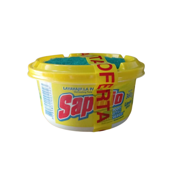 Detergente en Pasta. 360 Gr Aroma Limon. Marca Sapolio