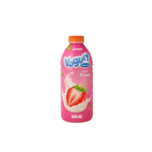 Yogurt con probióticos 500 ml Fresa. Gustatini