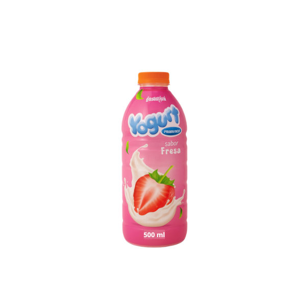 Yogurt con probióticos 500 ml Fresa. Gustatini