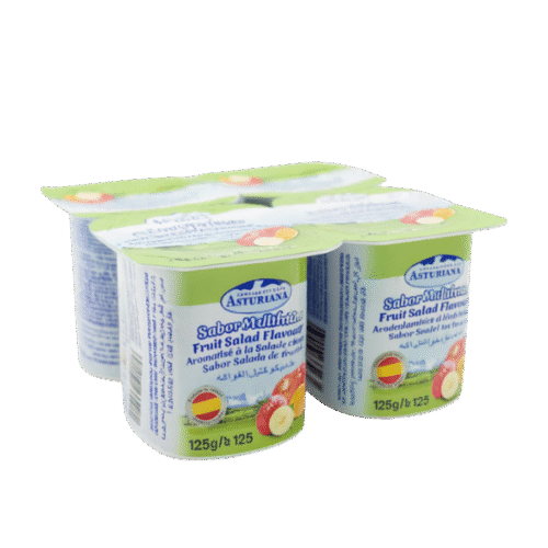 Yogurt coctel de frutas. 4 unidades de 125 Gr. La Asturiana