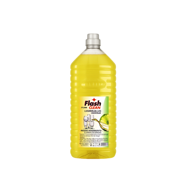 Detergente Lavavajilla. 2 Litros. Flash Clean
