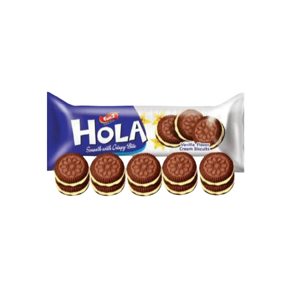 Galletas de Chocolate con Crema de Vainilla. Hola